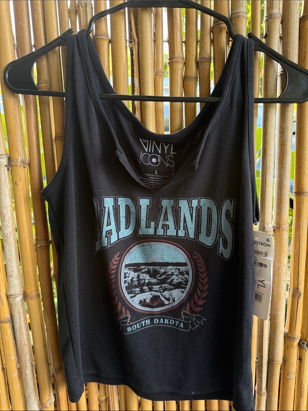 Vinyl Icons Black Badlands Graphic Tank Top